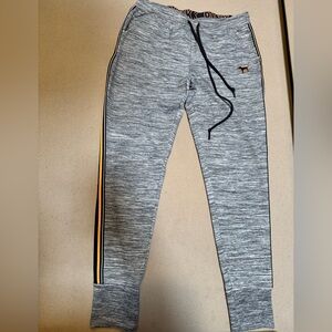 PINK Victoria's Secret Gray and Black Track Pants Joggers